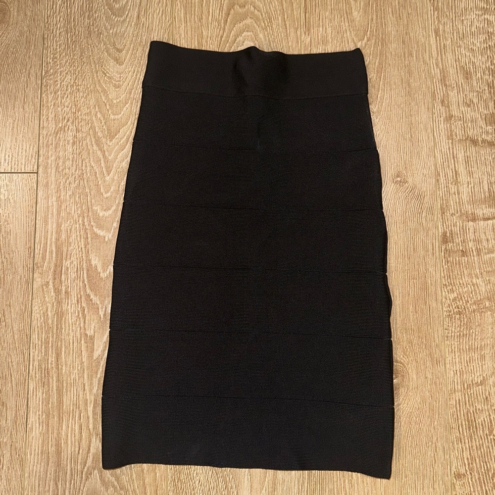 Women’s Bebe Bandage Bodycon Pencil Midi Skirt - Black - XS